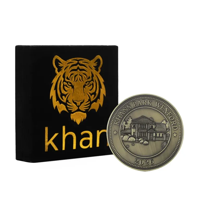 Personalized Logo Metal Challenge Coin & Velvet Presentation Box