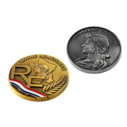 Pièce commémorative 3D personnalisée « Challenge Coin » à l'effigie de la France
