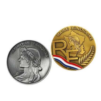Pièce commémorative 3D personnalisée « Challenge Coin » à l'effigie de la France