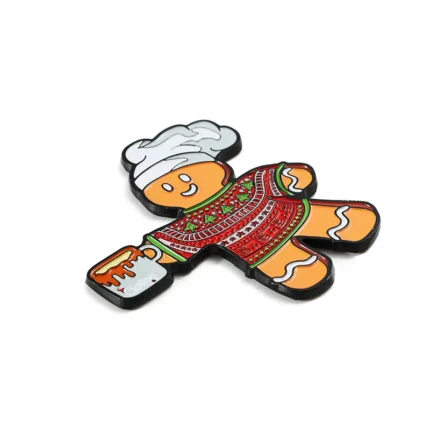 Custom Christmas Gingerbread Chef Enamel Fridge Magnet