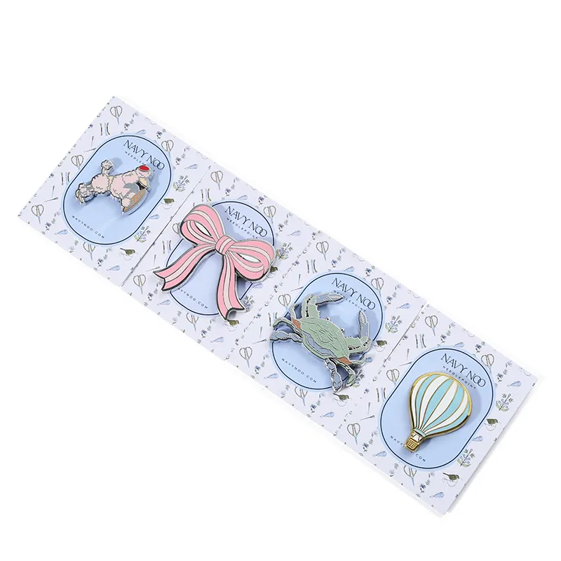 1952-3-Whimsical Cute Hard Enamel Pin Set with Backing Card
