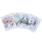 1952-4-Whimsical Cute Hard Enamel Pin Set with Backing Card