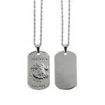 3211-2-Silver 3D Wild Boar Pattern Dog Tag