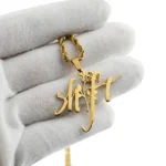3804-3-Gold stainless steel hollow letter pendant