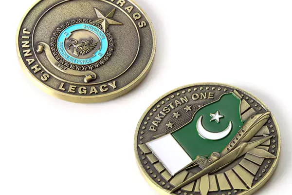 2515-5-Pakistani Air Force Armed 3D Painted Challenge Coin
