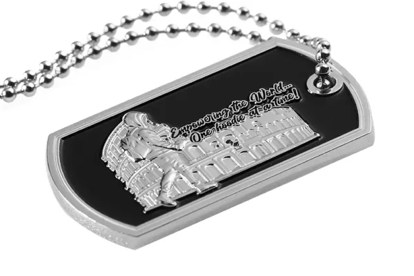 3209-4-3D raised metal dog tag